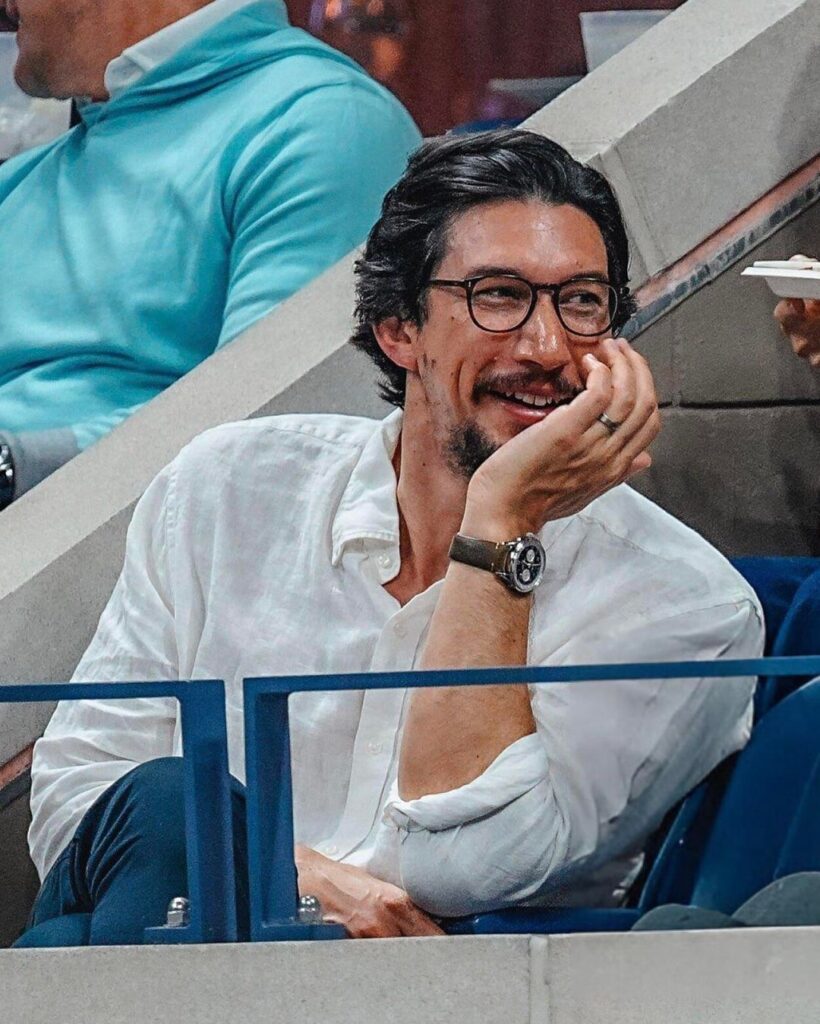 Adam Driver attended the Men’s Singles Semifinal match between Auger-Aliassime & Sinner during the US Open. (September 5, 2025)
