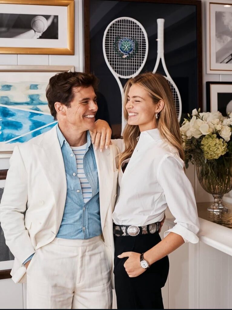 James Marsden, 51, and girlfriend Frederique Brons, 27, together at the US Open Men's Finals Match (Sept 7th)