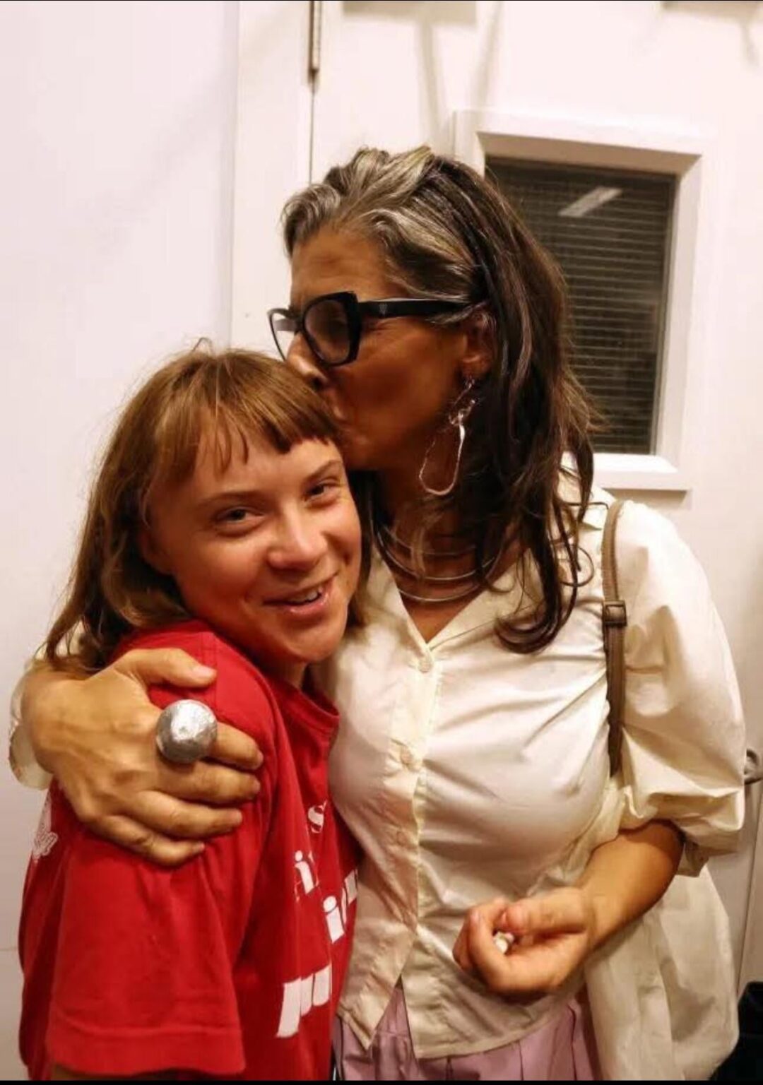 Greta & Francesca Albanese share a moment in Tunisia before the Flotilla sets sail