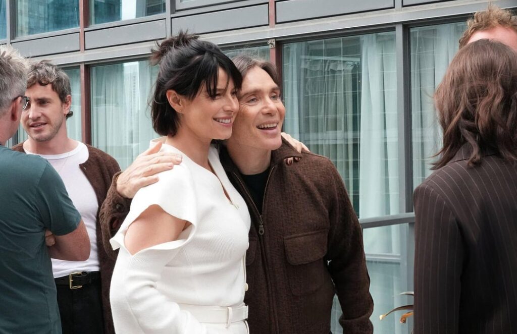 Cillian Murphy with Jessie Buckley and Matthew McConaughey at the  Toronto International Film Festival