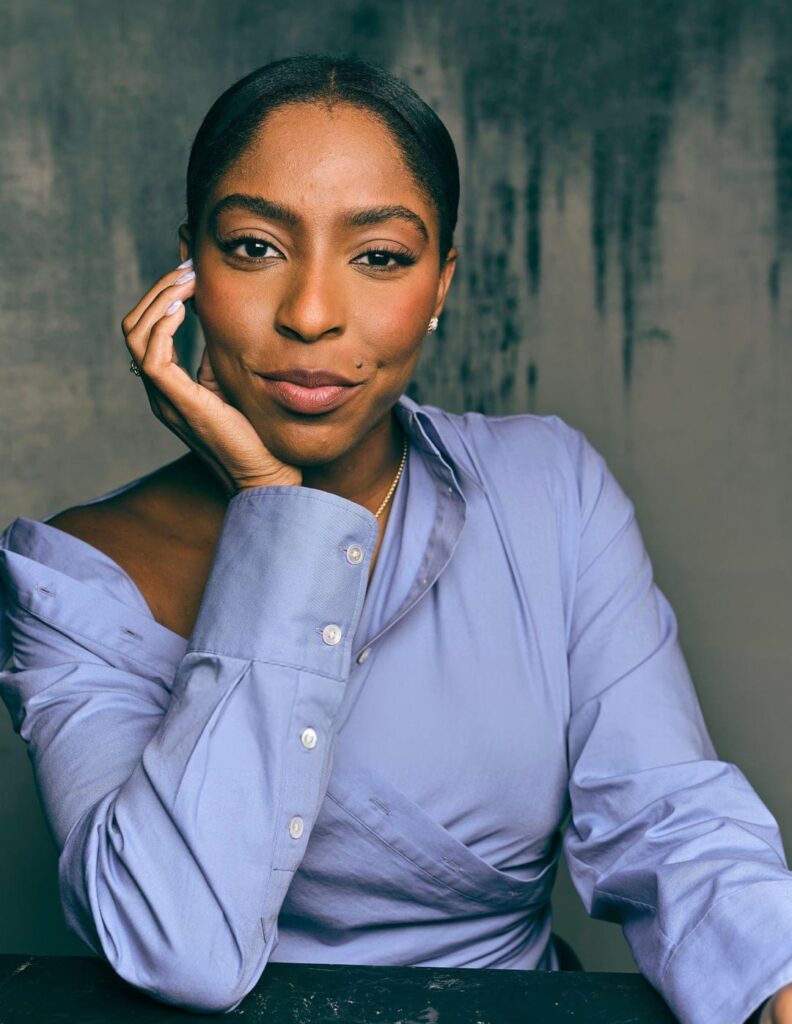 Jessica Williams in Jane Wade FW25 at the BAFTA TV Tea Party in Los Angeles, California. Styled by Sarah Slutsky Tooley. (September 13, 2025)