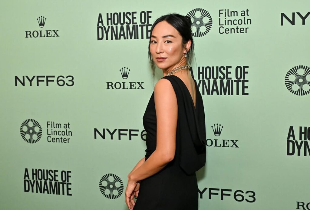 Greta Lee, NY Film Festival 2025 screening of "The House of Dynamite" (feat. Rebecca Ferguson)