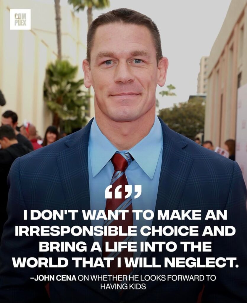 John Cena’s thoughts on having kids