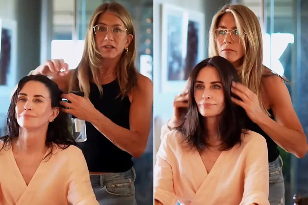 Jennifer Aniston Spills on ‘Fun’ Weekend at Courteney Cox’s House That Led to Her Finally Styling Her BFF’s Hair (Exclusive) Jennifer Aniston Spills on ‘Fun’ Weekend at Courteney Cox’s House That Led to Her Finally Styling Her BFF's Hair (Exclusive)