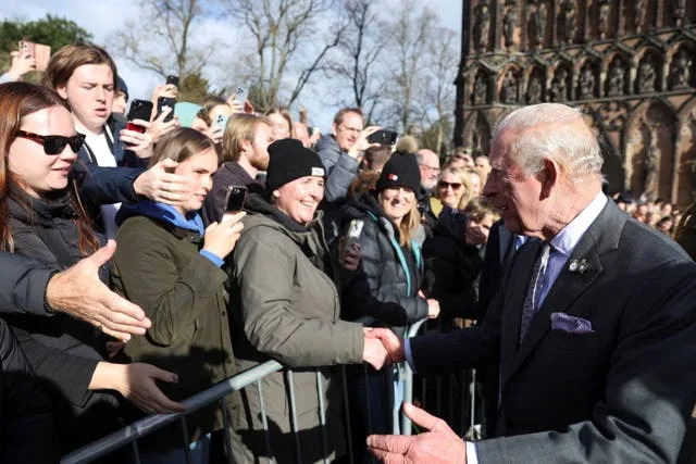 Charles meeting members of the public