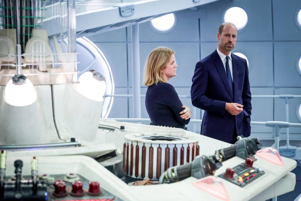 William steps aboard Doctor Who’s Tardis in visit to Bad Wolf Studios