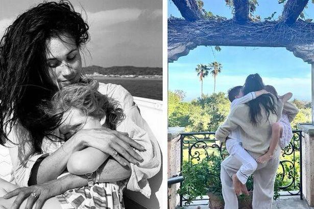 Meghan Markle with her children 