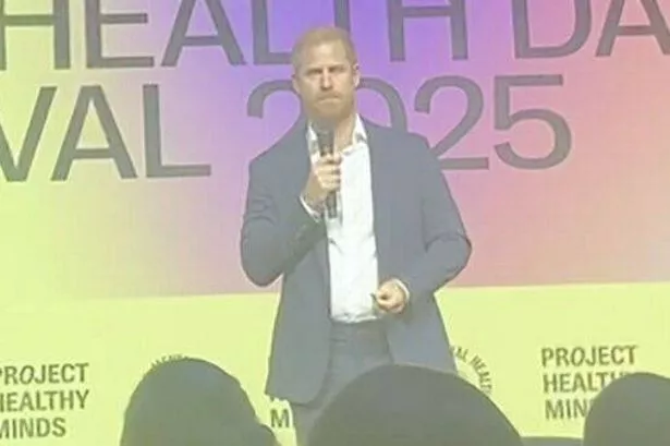 Prince Harry giving a mental health talk 