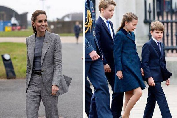 Princess Kate carried out a royal engagement while her three children were in school with the royal saying they were "sad" to miss out 