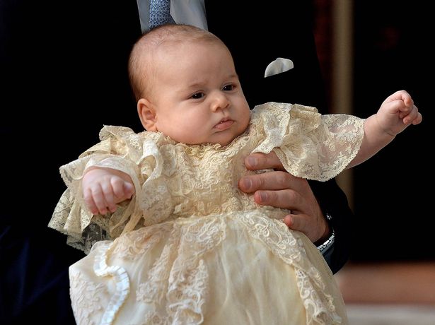Prince George at his christening