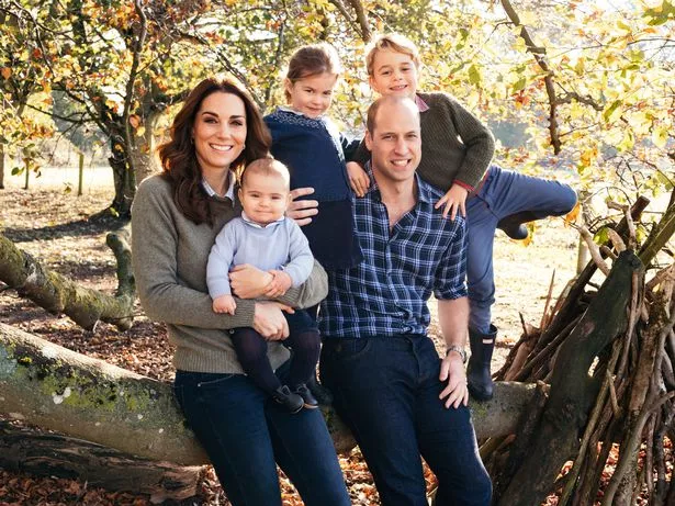 Prince Louis, Prince William, Kate Middleton, Princess Charlotte, Prince George 