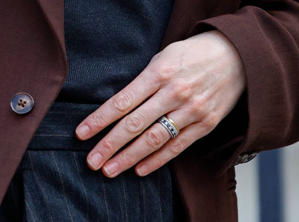 LONDON, UNITED KINGDOM - FEBRUARY 04: (EMBARGOED FOR PUBLICATION IN UK NEWSPAPERS UNTIL 24 HOURS AFTER CREATE DATE AND TIME) Catherine, Princess of Wales (ring detail) departs after attending the launch of the Bobeam Tree Trail at the National Portrait Gallery on February 4, 2025 in London, England. The interactive trail is a new project, from The Royal Foundation Centre for Early Childhood, based on the new Shaping Us Framework aimed at supporting the development of crucial social and emotional skills in under fives. (Photo by Max Mumby/Indigo/Getty Images)