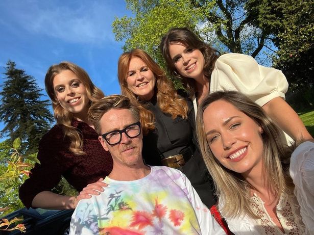 Kate's wedding day make-up artist Hannah Martin (bottom right) with Princess Beatrice, Princess Eugenie and the Duchess of York