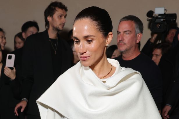 Meghan Markle, Duchess of Sussex attends the Balenciaga Womenswear Spring/Summer 2026 show