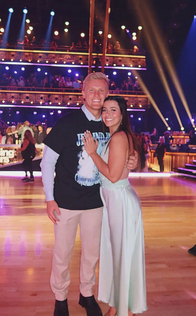 Jen Affleck and Zac Affleck in the Dancing With the Stars ballroom, 2025