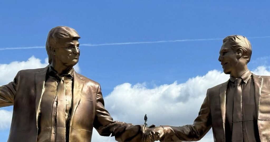 The Trump-Epstein statue is back up: ‘Like a toppled Confederate general’
