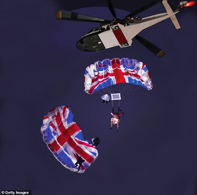 The comedy stint, which played during the ceremony, showed the Queen, who was then aged 86, being picked up at Buckingham Palace by Daniel Craig, playing James Bond, and then being 'parachuted' in the stadium for the opening ceremony