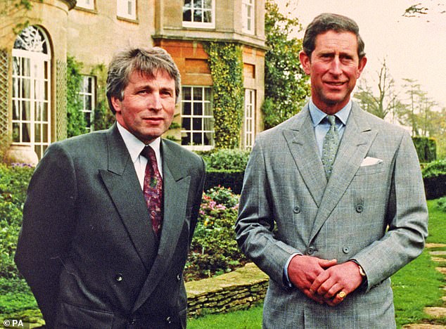 Charles and Jonathan Dimbleby at Highgrove during the filming of a documentary in 1994