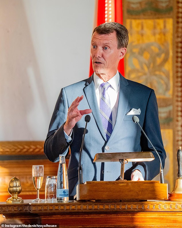 During the same visit, Prince Joachim gave an address at a celebratory dinner in Copenhagen - again highlighted by the royal family¿s Instagram account