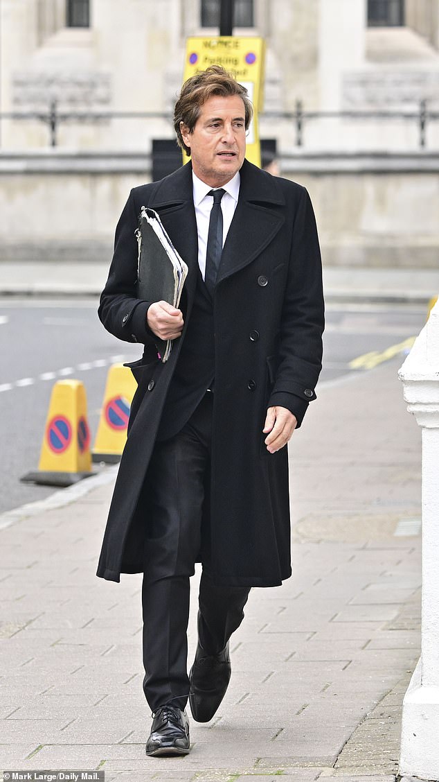 David Sherborne arriving at the High Court where he introduced Prince William and Catherine Middleton into the court case via written submissions