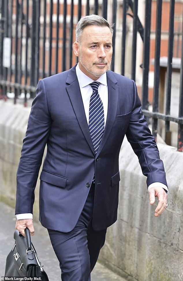 David Furnish, who is suing the Daily Mail along with his husband Sir Elton John and others, arriving at court