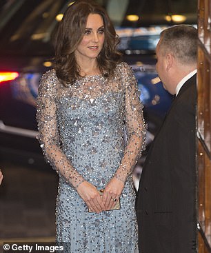 Princess Kate at the star-studded Royal Variety performance in 2017