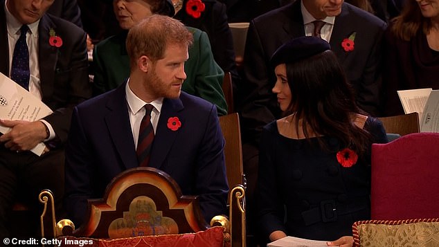 Lip reader Nicola Hickling claims that Meghan then goes on to 'direct the conversation in a way that she appears to be instructing him'. Ms Hickling said: 'Harry leans into Meghan and I do believe at this point he's saying to her "You do realise that this is the end?"