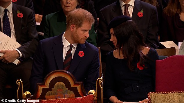 As Prince Harry and Meghan Markle, both donning remembrance poppies, sat waiting for the service in 2018 to begin, a stern-faced Harry looked ahead as his wife ushered five damning words'. Take advantage of the situation', she urged Harry, according to an expert lip reader