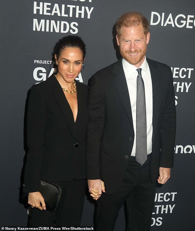 The couple were hand in hand on the red carpet