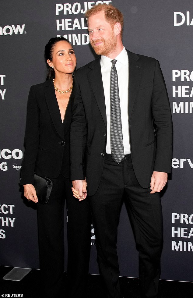 Meghan Markle and Prince Harry were named 'Humanitarians of the Year' at a glitzy New York ceremony last night