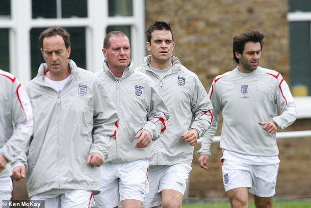 Angus Deayton, Paul Gascoigne, Robbie Williams and Ronnie O'Sullivan