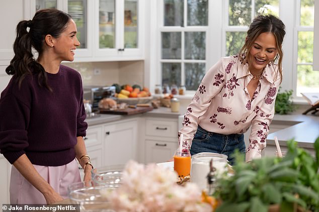 Chrissy Teigen said of Meghan in a recent interview: 'It is insane to me how polarising she is for so many different people, when she really is just such a kind, good person'
