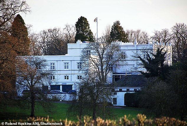 Calls are growing for Prince Andrew to be kicked out of Royal Lodge (pictured), his lavish Windsor mansion