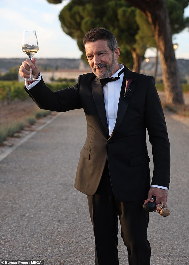 The star held up his wine glass into the air as he made a heartwarming toast for his daughter Stella and her new husband Alex
