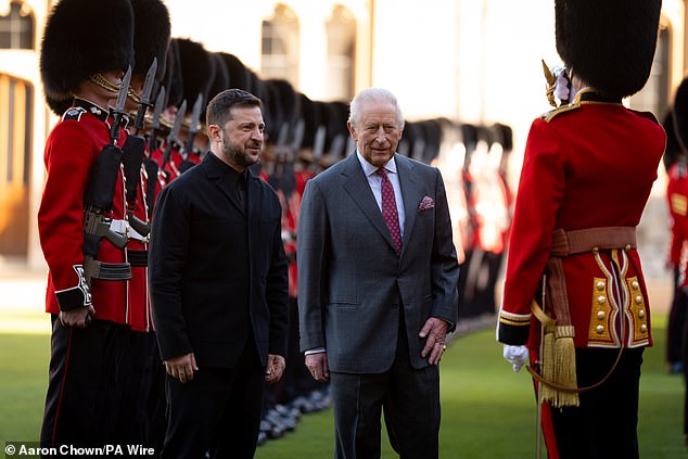 A rumoured royal announcement sent the nation's media into a frenzy last night (Pictured: King Charles III today with Ukraine's President Zelensky)
