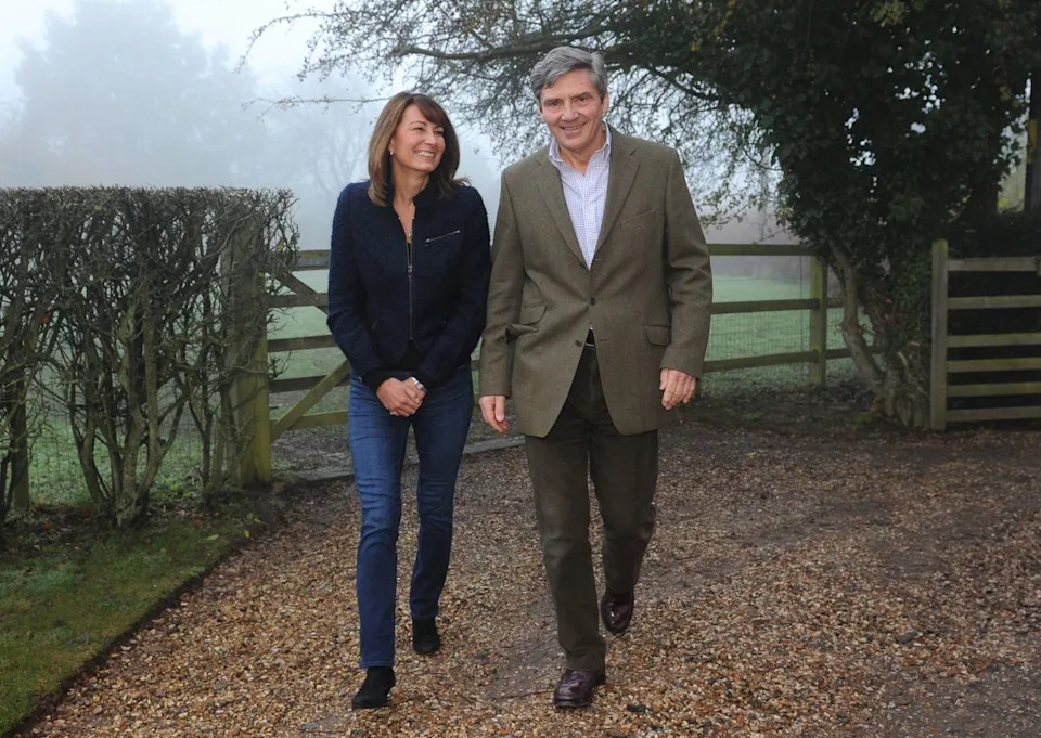 Getty Carole Middleton and Michael Middleton on November 16, 2010, the day Prince William and Kate Middleton's engagement was announced