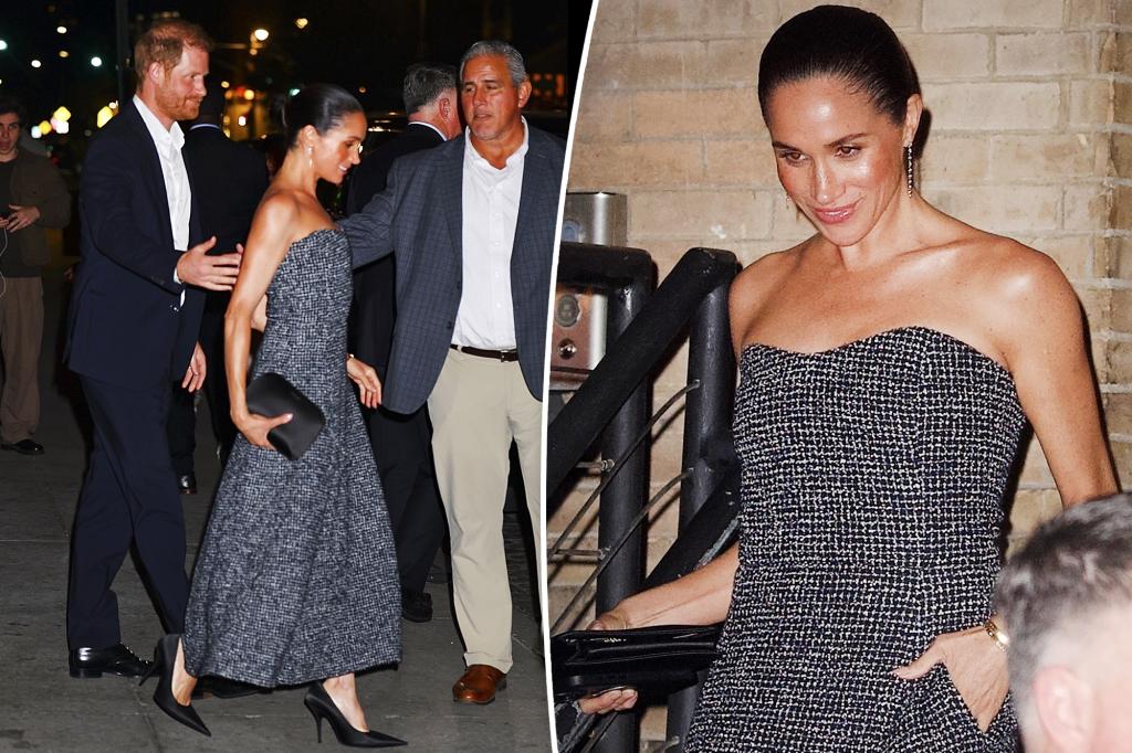 Meghan Markle wears Chanel for a date night with Prince Harry at Chez Margaux in New York City Meghan Markle wears Chanel for a date night with Prince Harry at Chez Margaux in New York City