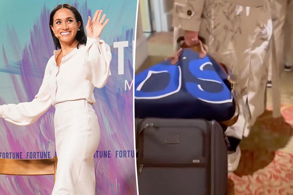 Meghan Markle spotted with Longchamp bag personalized with 'DS'