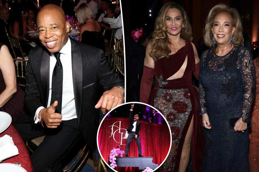 Mayor Eric Adams vows he’s ‘not going anywhere’ at Denise Rich’s Angel Ball Mayor Eric Adams vows he's 'not going anywhere' at Denise Rich's Angel Ball