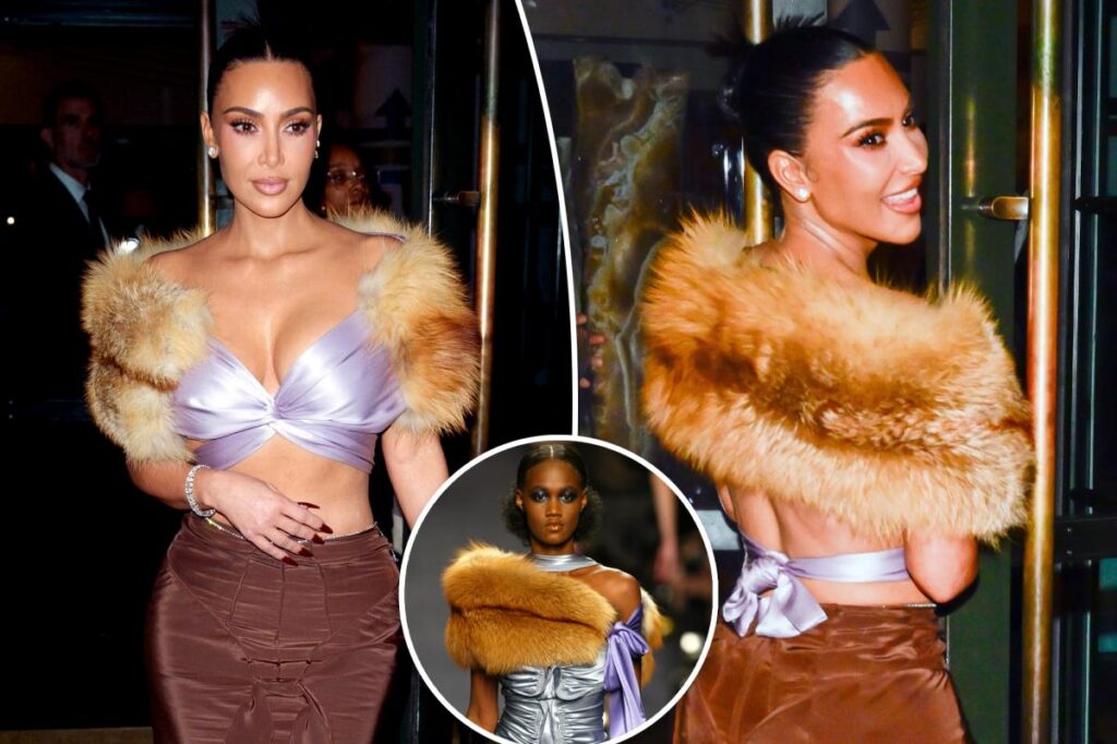 Kim Kardashian wears vintage YSL stole as top in NYC for premiere of Hulu’s ‘All’s Fair’ Kim Kardashian wears vintage YSL stole as top in NYC for premiere of Hulu’s 'All’s Fair'