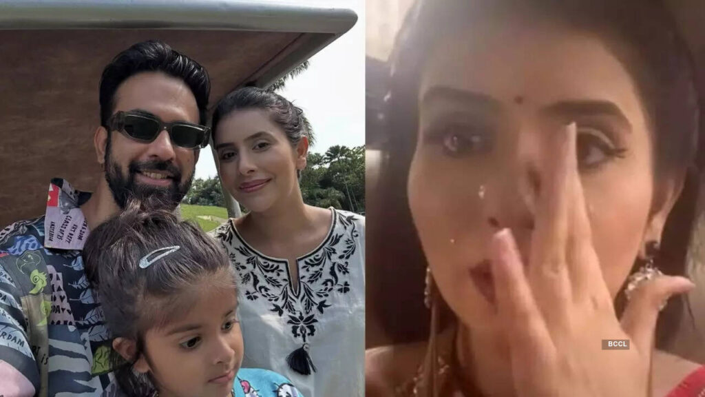 Charu Asopa cries as she returns to ex-husband Rajeev Sen’s house in Mumbai with daughter Ziana; says, “It’s not easy”
