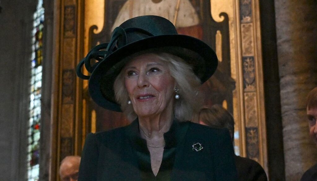 Queen Camilla joins farmers and children to celebrate Britain’s bounty