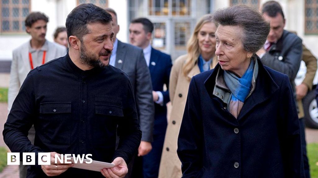 Princess Anne visits Ukraine to support child war victims