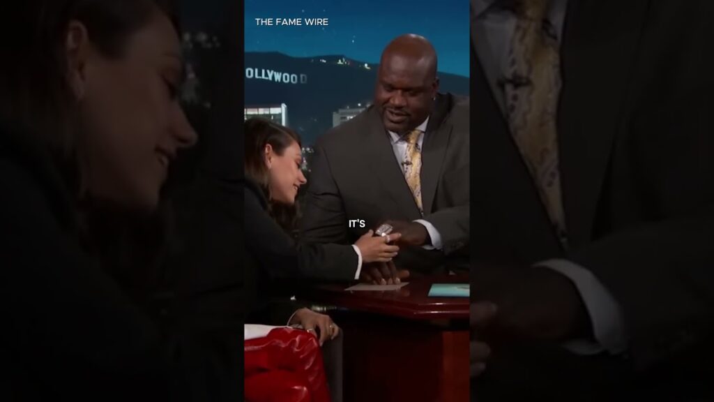 Mila Kunis Grills Shaq!! #milakunis #shaquilleoneal #halloffame