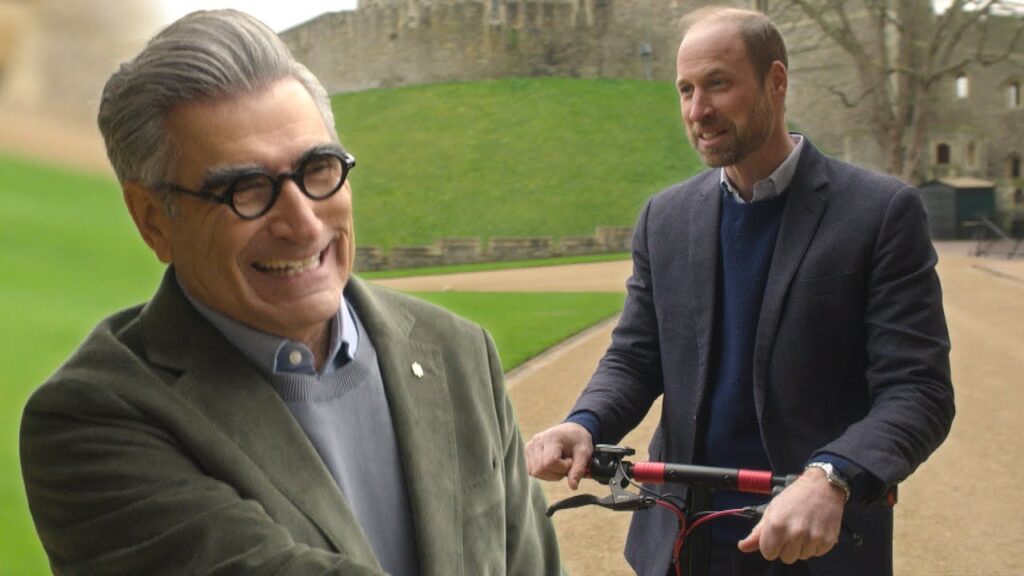 Prince William STUNS Eugene Levy by Showing Up on a SCOOTER! (Exclusive)