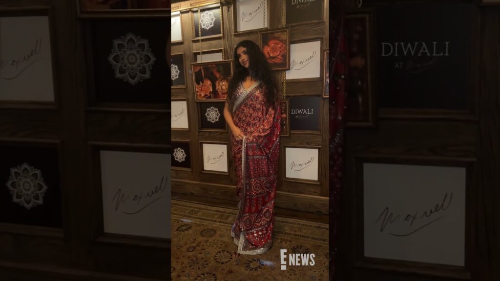 Avantika Vandanapu arrives in style to the Diwali at Maxwell Festival of Lights celebration.