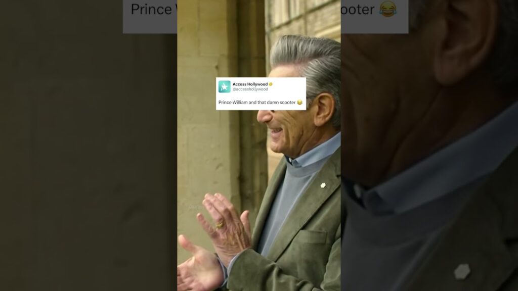 Prince William Meets Eugene Levy On A Scooter