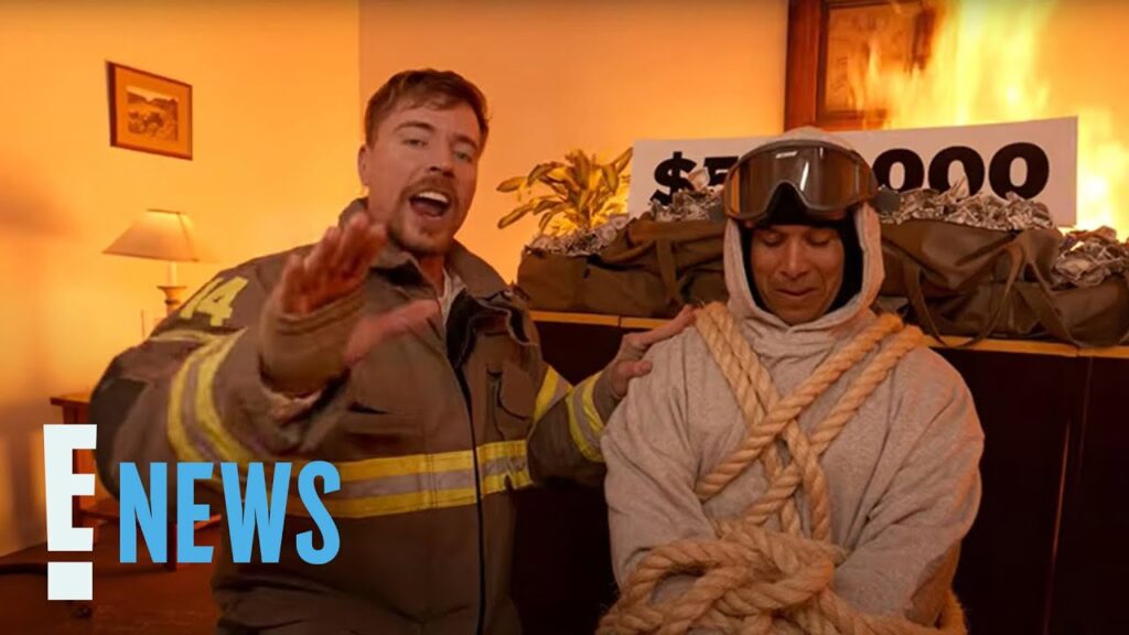 MrBeast Addresses Backlash for Trapping Man in Burning Home for Money | E! News
