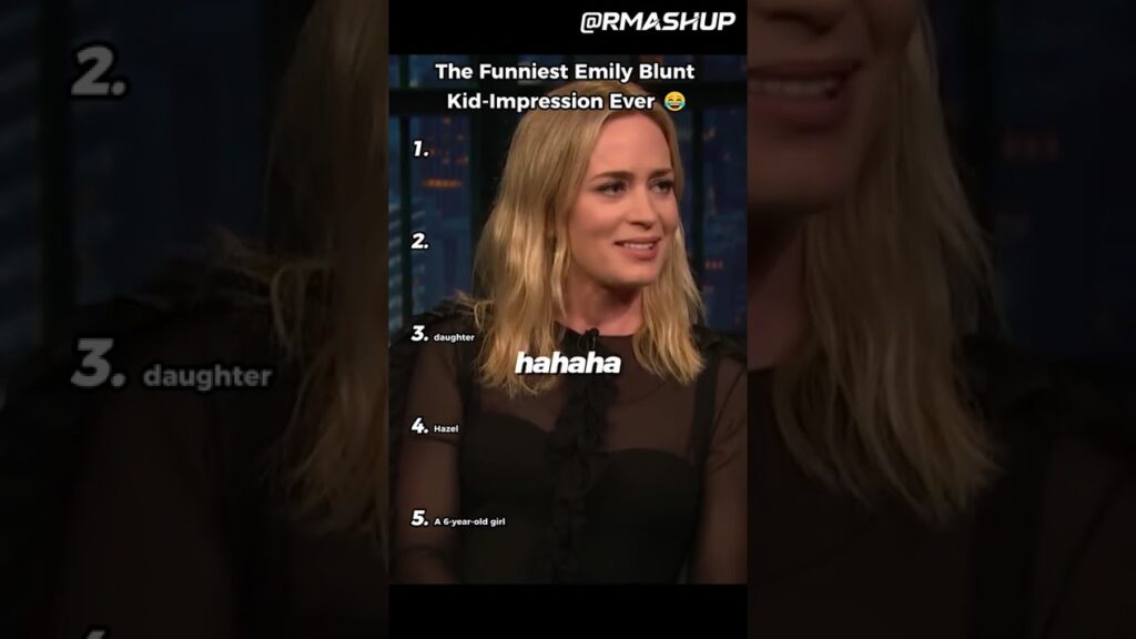 I Never Knew She’s This Good at Imitating Kids #celebrity #emilyblunt #impression #ranking #funny #