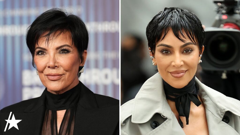 Kim Kardashian Channels Kris Jenner w/ Signature Pixie Cut During Paris Fashion Week